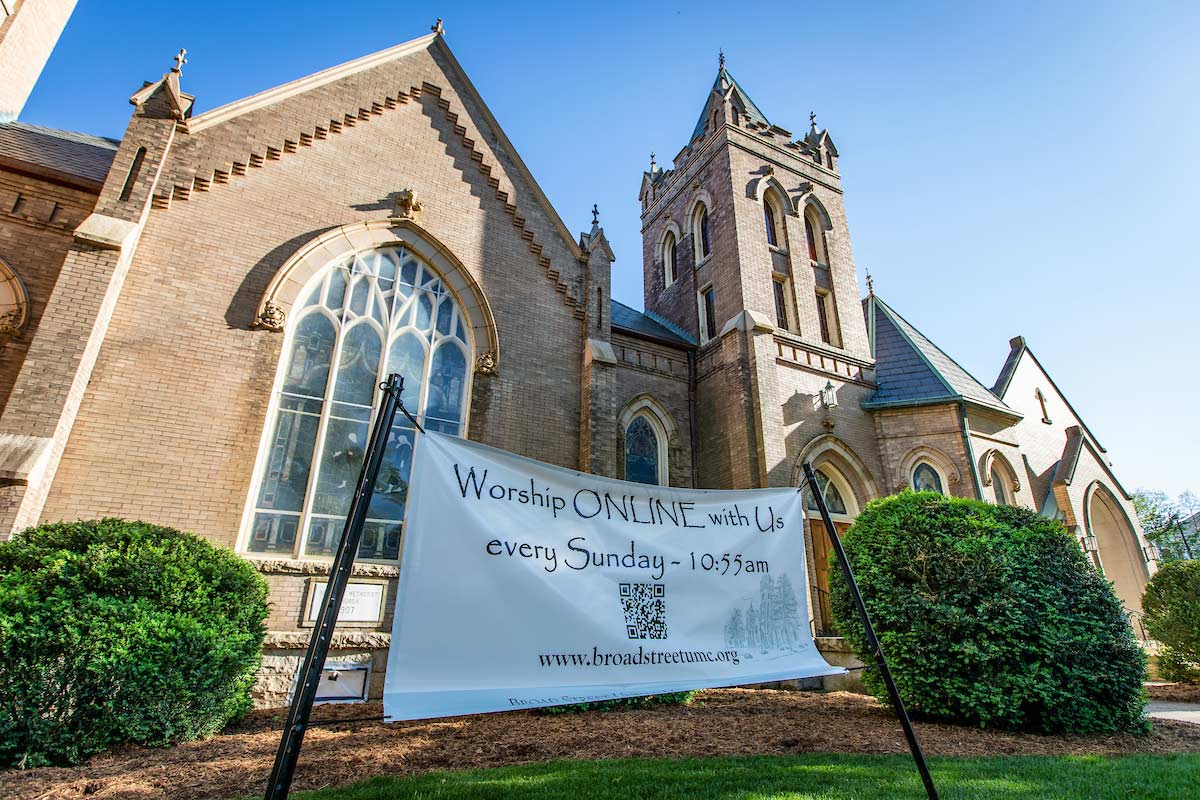 Brick church building